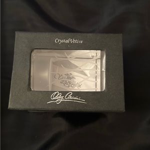 Oleg Cassini Hampton Grass Crystal Votive NWT